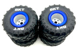 Losi LMT Son Uva Digger 2.0 TIRES (Set of 4 Tyres Blue Rims Wheels LOS04028