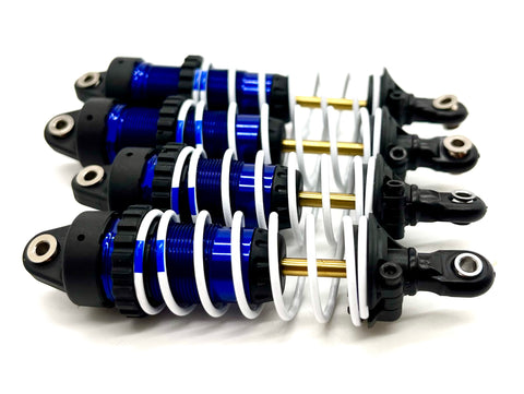 Slash Modified - SHOCKS, Front & Rear 7462 BLUE GTR w/springs Traxxas 104354-74