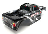 Stampede 4x4 VX3 - BODY Shell (Black white cover clipless traxxas 67454-4)
