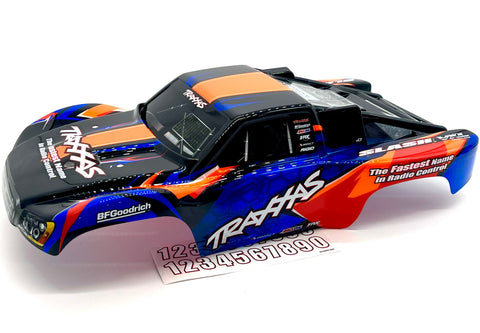 fits SLASH 2wd VXL - BODY Shell (ORANGE & BLUE 4x4 6812t 58276-74