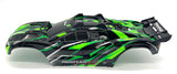 RUSTLER ULTIMATE - BODY Shell (Black and Green Cover Shell decals Traxxas 67097-4