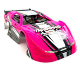 Slash Late Model - BODY, Dirt Oval Racer, PINK, complete w/decals 10423 Traxxas 104364-74