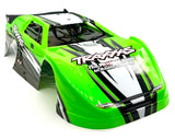 Slash Late Model - BODY, Dirt Oval Racer, GREEN, complete w/decals 10423 Traxxas 104364-74