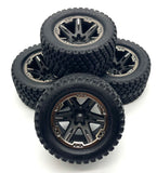 RUSTLER ULTIMATE - TIRES & Wheels assembled (4) Gravix Tyres Traxxas 67097-4