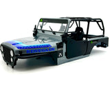 Axial SCX-10 III CJ-7 BODY, w/Interior, rollcage, lights (SILVER/Blue) AXI03008