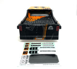Savage XL FLUX V2 BODY (GTXL-6 Kingcab Truck Painted Cover Blk/Orange HPI 160103