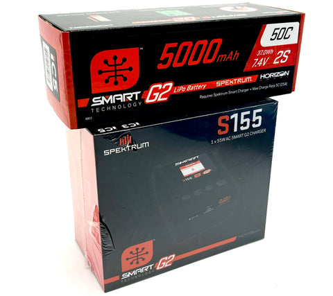 Losi Promoto - Battery 7.4v 2s Lipo G2 50c & Charger (S155) LOS06000