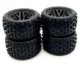 Arrma GRANITE GROM mega 4x4 - Wheels & Tires (set of 4) fortress black dboots ARA2102