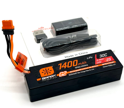 Losi Nascar Grom - Battery & Charger 1400Mah 2s 7.4v lipo typhon LOS11 Jennys RC LLC Losi Nascar Grom - Battery & Charger 1400Mah 2s 7.4v lipo typhon LOS11 Jennys RC LLC