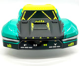 Arrma FURY 223s 2wd - Body Shell (GREEN/yellow/teal 1/10 FURY Painted Decaled Trimmed Body Set ARA3521T2
