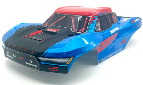 Arrma FURY 223s 2wd - Body Shell (BLUE/Red 1/10 FURY Painted Decaled Trimmed Body Set ARA3521T2
