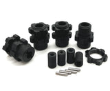 Jato 4x4 BL-2s WHEEL HEXES, axle barrels, pins nuts BLACK Traxxas 90154-4