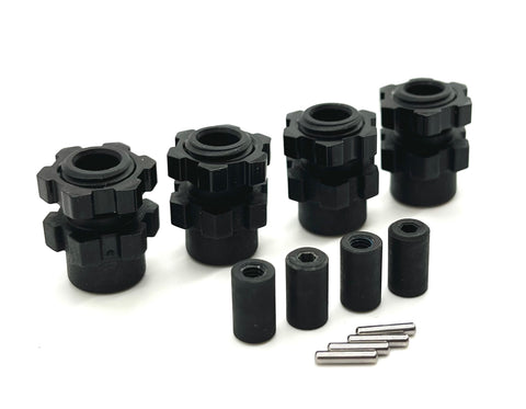 Jato 4x4 BL-2s WHEEL HEXES, axle barrels, pins nuts BLACK Traxxas 90154-4