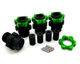 Jato 4x4 BL-2s WHEEL HEXES, axle barrels, pins nuts GREEN Traxxas 90154-4