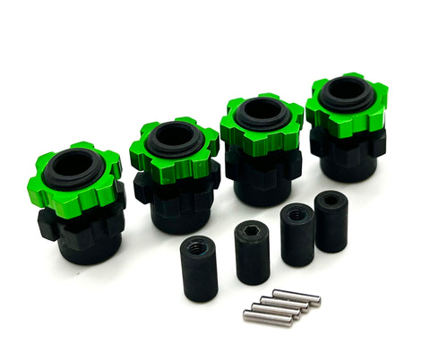 Jato 4x4 BL-2s WHEEL HEXES, axle barrels, pins nuts GREEN Traxxas 90154-4