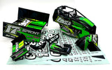 Losi 22s SPRINT - Body (body set & cage, Green  interior driver LOS-1387)