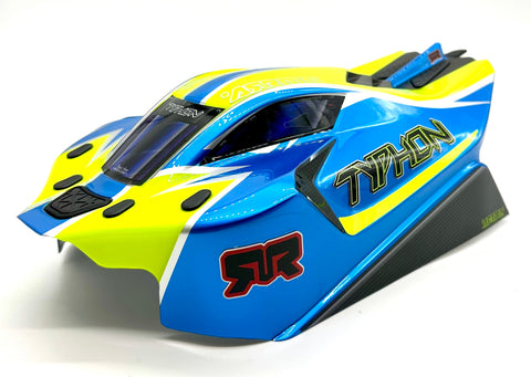 Arrma TYPHON 4x4 223s - Body Shell (Blue painted clipless ARA4306V4)