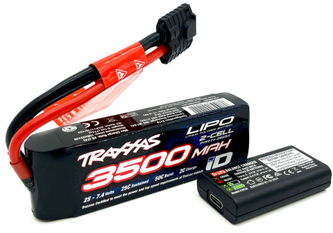 MINI-MAXX 7.4v 2s LiPo Battery & USB-C Charger Traxxas 107154-1