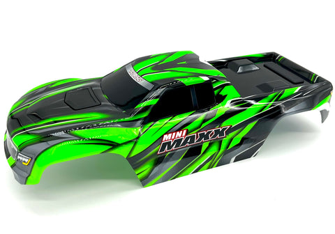 MINI-MAXX BODY cover Shell (GREEN Painted ProGraphics, clipless 107154-1