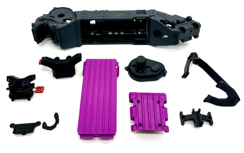 Arrma QUAKE 2wd - Chassis (Purple LWB right left halves mega ARA3537