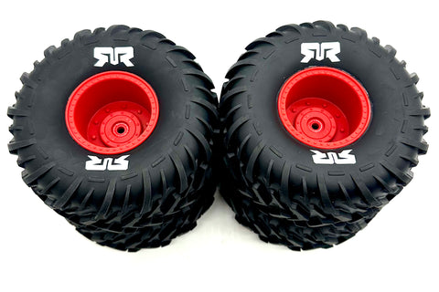 Arrma QUAKE 2wd - Tires (Red) DBOOTS Cut Chevron MT (4) ARA3537