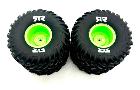 Arrma QUAKE 2wd - Tires (Green) DBOOTS Cut Chevron MT (4) ARA3537