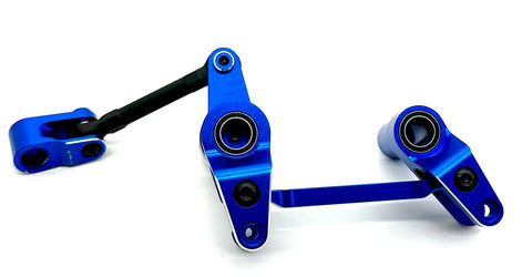 1/10 MAXX Ultimate STEERING Assembly blue (Bellcrank Horn Linkage Bearings 89087-4