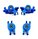 1/10 MAXX Ultimate Front/Rear Hub Blue Carriers Caster Steering Blocks 89087-4