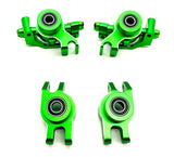 1/10 MAXX Ultimate Front/Rear Hub Green Carriers Caster Steering Blocks 89087-4