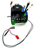 1/10 MAXX Ultimate MOTOR ASSEMBLY Green w/mounts, sink and fan 89087-4