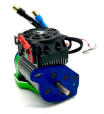 1/10 MAXX Ultimate MOTOR ASSEMBLY Green w/mounts, sink and fan 89087-4