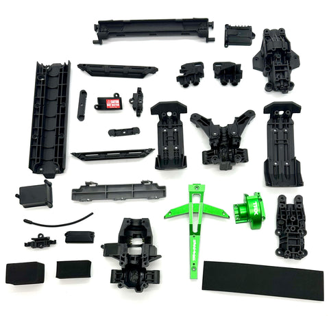 1/10 MAXX Ultimate Plastic Set Green (Front Rear Bulkhead skid plates Brace box 89087-4