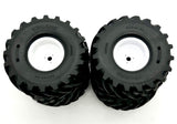 X-MONSTER Wheels & Tires (White wheels Terra Groove Tires Assembled Belted (set 4) Traxxas 77036-4