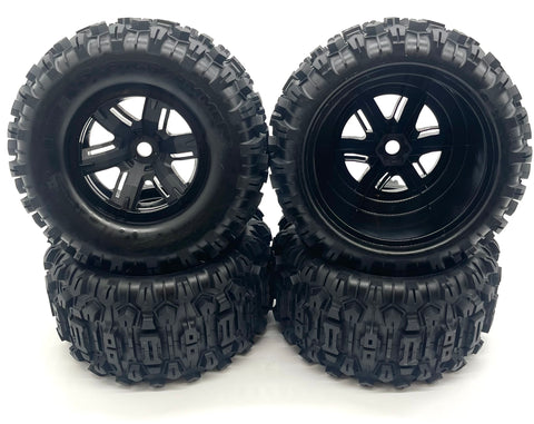 fits X-MAXX Wheels & Tires (8s Factory Glued Assembled (set 4 NEW 77086-4