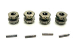 Losi 8IGHT-X/E 2.0 Buggy - 17mm HEXES (wheel, gunmetal w/ serated covered nuts TLR04012