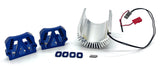 X-MAXX Ultimate Aluminum Heat Sink & Blue Motor Mounts (Velineon brushless Traxxas 77097-4