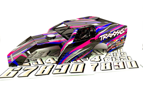 Slash Modified - BODY, Dirt Oval Racer, PINK, complete w/decals 10411 Traxxas 104354-74