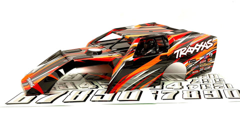 Slash Modified - BODY, Dirt Oval Racer, ORANGE, complete w/decals 10411 Traxxas 104354-74