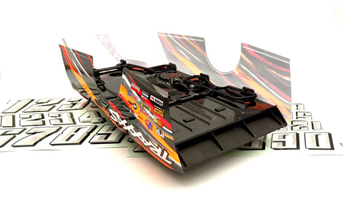 Slash Modified - BODY, Dirt Oval Racer, ORANGE, complete w/decals 1041 ...