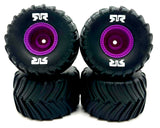 Arrma QUAKE GROM mega 4x4 - Wheels & Tires (PURPLE) dboots MT Gorgon ARA2137