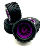Arrma QUAKE GROM mega 4x4 - Wheels & Tires (PURPLE) dboots MT Gorgon ARA2137