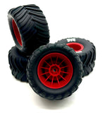 Arrma QUAKE GROM mega 4x4 - Wheels & Tires (RED) dboots MT Gorgon ARA2137