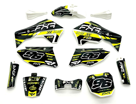 Losi Promoto-SM - Body Plastics Green wrapped, fairing parts LOS06000