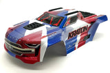 Arrma KRATON 6s V6 BLX - Body Shell (Red White Blue cover clipless ARA8608V6