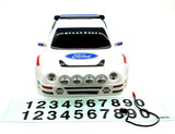 MINI RALLY VXL BODY cover Shell & Lights (WHITE Painted Traxxas 108046-1