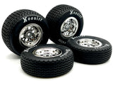 Losi 22s SPRINT - Wheels & Tires (Chrome Wheels with Hoosier Tire, assembled LOS-1387