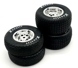 Losi 22s SPRINT - Wheels & Tires (Chrome Wheels with Hoosier Tire, assembled LOS-1387