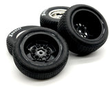 Losi 22s SPRINT - Wheels & Tires (Chrome Wheels with Hoosier Tire, assembled LOS-1387