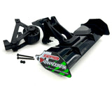 Team Corally KAGAMA 4 - Wing (Green Wing, Mount,  composite decals C-00293