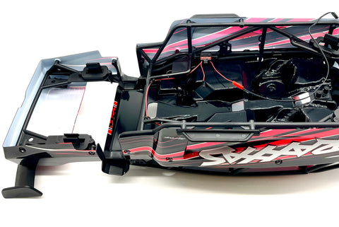 SAND CAR BODY & CAGE (Red Painted Funco Pro Scale Traxxas 109076-4